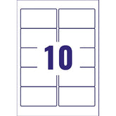 Avery L4787-20 Self-Adhesive Repositionable Name Badge Labels, 10 Labels Per A4 Sheet - Blue Border